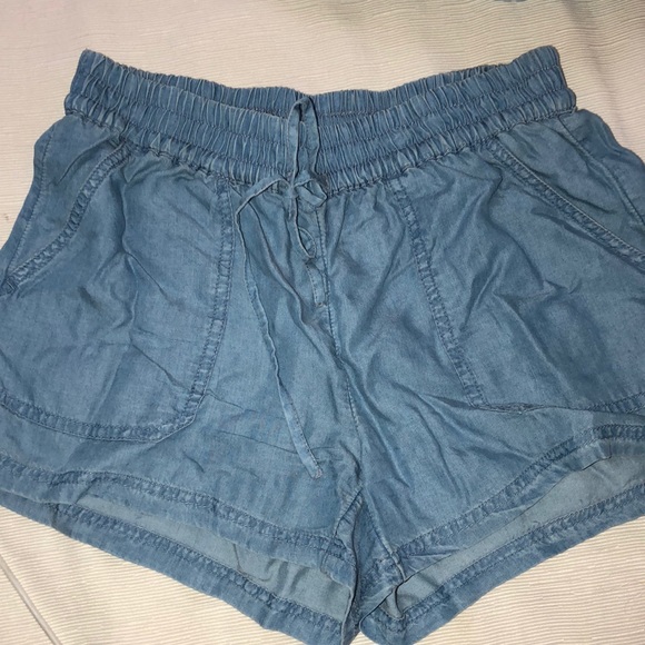 flowy denim shorts